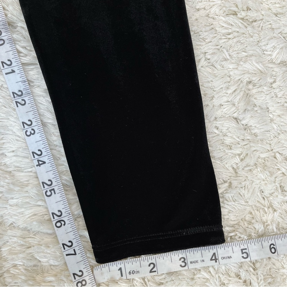 Eileen Fisher black velvet leggings festive winter size small - Picture 7 of 9